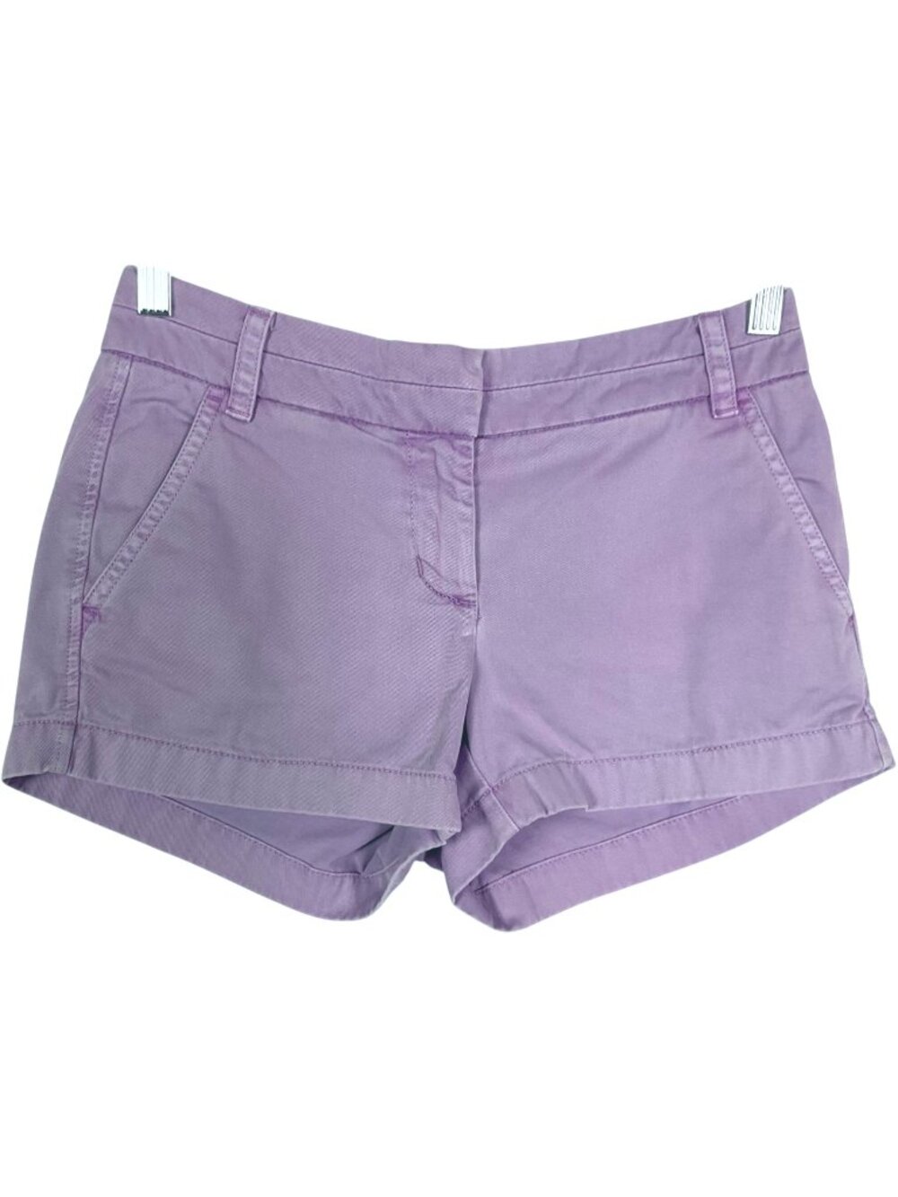J.Crew Chino Shorts Size 00 Purple 100% Cotton Classic Preppy Shorts Style 61456